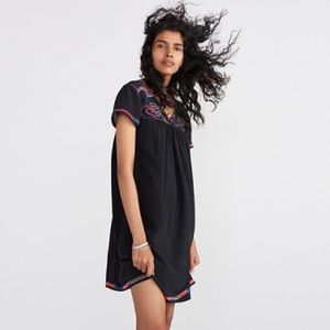 ✨NWOT Madewell Embroidered Silk Color stitch Dress